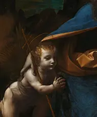 Détail de La Vierge aux Rochers, Léonard de Vinci, National Gallery Détail de La Vierge aux Rochers, Léonard de Vinci, National Gallery