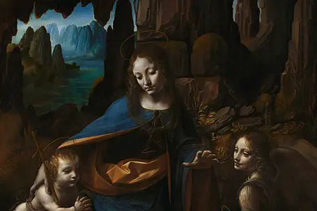 Détail de La Vierge aux Rochers, Léonard de Vinci, National Gallery Détail de La Vierge aux Rochers, Léonard de Vinci,National Gallery